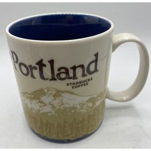 Starbucks Portland Mountains Global Icon Collector Series 16 Oz Coffee Mug